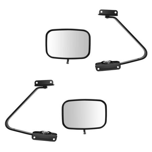 80-96 Bronco Manual Swing lock Black Mirror PAIR
