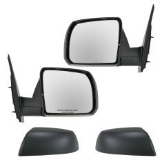 07-09 Toyota Tundra/ 08-09 Sequoia Pwr Mirror w/Textrd Blk Cap PAIR