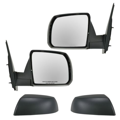 07-09 Toyota Tundra/ 08-09 Sequoia Pwr Mirror w/Textrd Blk Cap PAIR