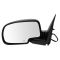 99-02 Sierra Power Heated Mirror Blk w/Flat Blk Cap PAIR
