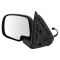 99-02 Sierra Power Heated Mirror Blk w/Flat Blk Cap PAIR