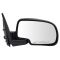 99-02 Sierra Power Heated Mirror Blk w/Flat Blk Cap PAIR