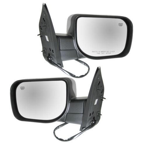 04-06 Nissan Titan Armada; 04-05 QX56 Pwr Htd Mem Pud Lamp Chrme Cover Mirror PAIR