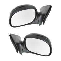 97-01 F150 Manual Mirror w/Gloss Black Cap PAIR