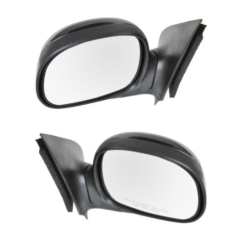 97-01 F150 Manual Mirror w/Gloss Black Cap PAIR