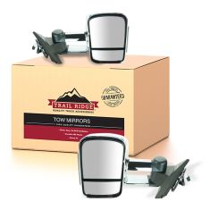 07-10 Sierra, Silverado; 07-10 FS SUV Pwr Htd w/Memory LED Chrome Cap Textured Mirror PAIR