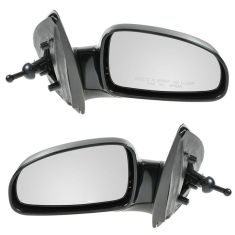2004-08 Chevy Aveo, Suzuki Swift Manual Remote Mirror w/Black Housing PAIR