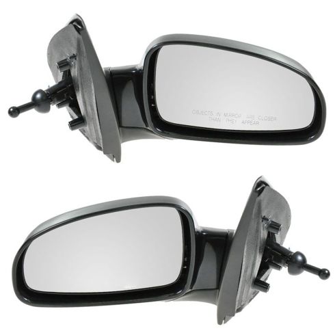 2004-08 Chevy Aveo, Suzuki Swift Manual Remote Mirror w/Black Housing PAIR