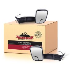 94-01 Dodge Ram 1500; 94-02 2500 3500 Manual TS Chrome (Upgrade 2010 Look) Tow Mirror PAIR (TR)