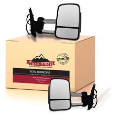 07-12 Sierra. Silverado Power, Heated, Manual Telescoping, w/Clear-Smoked TS Lens Chrome Mirror PAIR