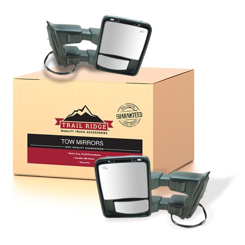 08-10 Ford SD PU Pwr Htd w/Mem Chm & PTM Caps Turn Sig & Clrnce Lite (Upgrade Style) Tow Mirror PAIR