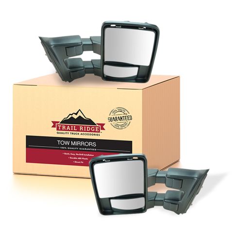 11-12 Ford SD PU Manual w/ Chrome & PTM Caps (w/RH Temp Sens) (Upgrade Style) Mirror PAIR (TR)