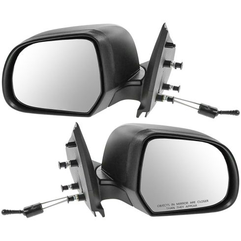 12-13 Nissan Versa Manual Remote Textured Black Mirror PAIR