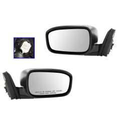 03-07 Honda Accord Coupe Power Gloss Black Mirror PAIR