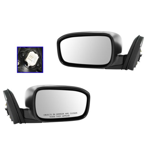 03-07 Honda Accord Coupe Power Gloss Black Mirror PAIR