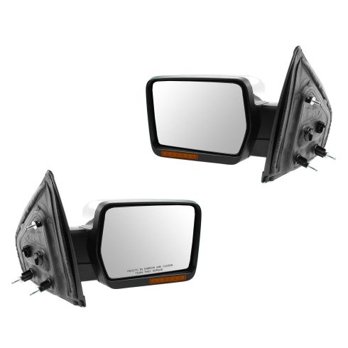 09-10 Ford F150 Power, Heated, Power Folding, w/Turn Sig, Memory, Puddle Light Chrome Mirror PAIR