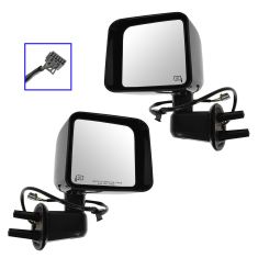 11-13 Jeep Wrangler Power, Heated, w/Gloss Black Cap Mirror PAIR