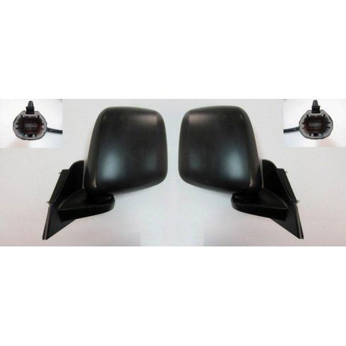 13-14 Nissan NV200 Power Heated Textured Black Mirror w/Heated Convex Insert PAIR