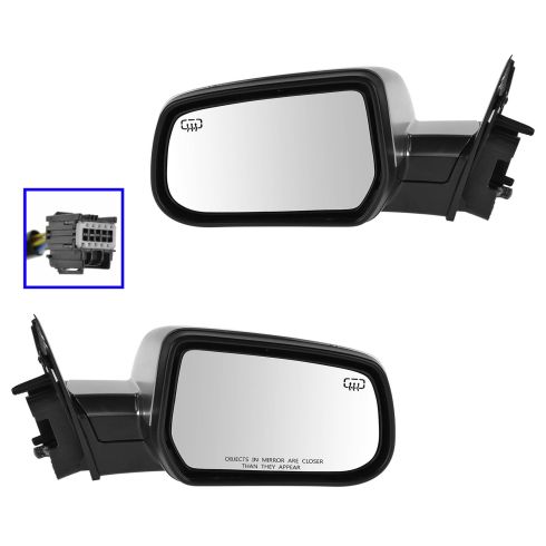 13-14 Chevy Equinox, Terrain (w/Blind Spot Ind) Power, Heated, w/Mem Mirror w/Satin Chrome Cvr PAIR