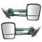 14-15 Chevy Silverado, GMC Sierra 1500, 2500, 3500 Textured Black Manual Telescoping Tow Mirror PAIR