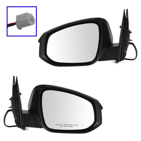 13-14 Toyota Rav4 Power Textured Black Mirror PAIR