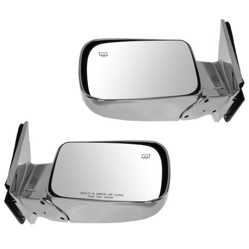 98-99 Suburban, Tahoe, Yukon Power Heated Chrome Mirror PAIR