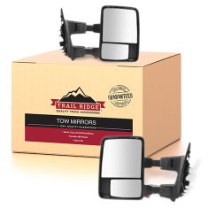 08-15 Ford SD PU Pwr Fold, Pwr Teles, Htd, Mem, Smoked Trn Sig & Clrnce Lite Chrome Tow Mirror Pair