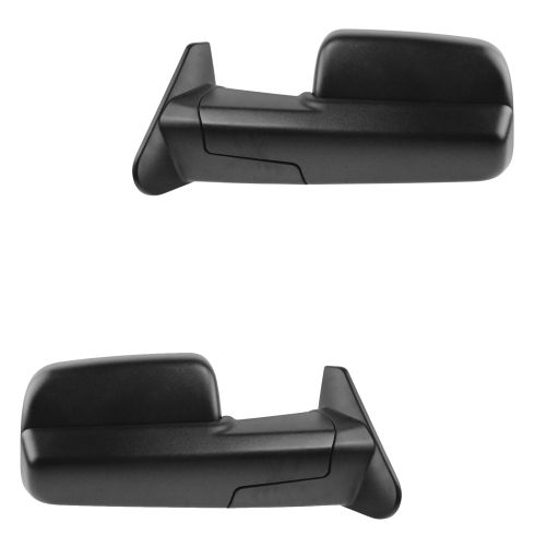 CCIYU Black Left and Right Side View Mirror Manual Folding Non-Heated