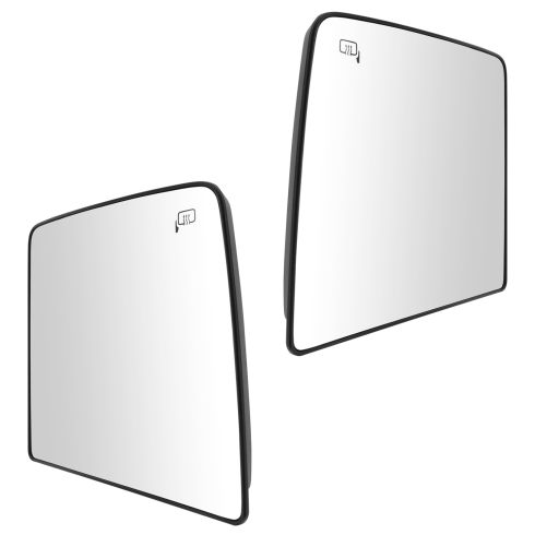 04-14 F150 NB; 99-15 F250SD-F550SD (w/Aftermarket Tow Mirror) Heated Miror Glss w/Bcking Plate Pair