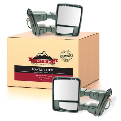 11-16 Ford SD PU Pwr Fold, Pwr Telesp, Temp Htd Smk TS & Clrnce Lite Dual Arm Tow Mir Text Cap PAIR