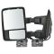 08-15 Ford SD PU Pwr Fold, Pwr Teles, Htd, Mem, Smoked Trn Sig & Clrnce Lite Tow Mirror PTM Cap PAIR