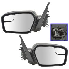 11-12 Ford Fusion, Fusion Hybrid; 11 Mercury Milan Power w/ Textured Cap Mirror PAIR