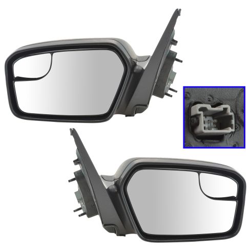 11-12 Ford Fusion, Fusion Hybrid; 11 Mercury Milan Power w/ Textured Cap Mirror PAIR