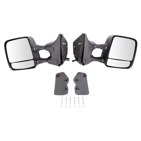 Sherman Power Towing Mirror For 2006-2015 Nissan Titan Driver Side (LH) - Heated, Textured Cover, Big Tow Package