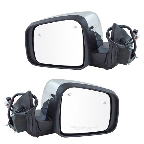 11-17 Dodge Durango Power, Heated, Memory w/Blind Spot Ind & Hsg Mtd LED Trn Sgnl Chrme Cap Mir PAIR