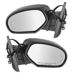 07-08 Silverado,Sierra 1500-3500 New Body Power Folding, Htd, Memory, 7 LED TS PTM Cover Mirror PAIR