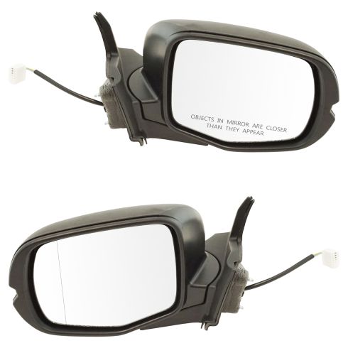 2016 Honda Pilot (w/Expanded View (Aspehical Glass)) Power w/Txt Black Cap Mirror PAIR