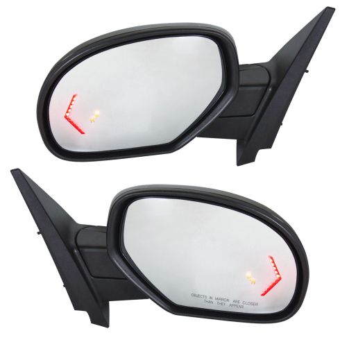 09-14 GM FS SUV Power Folding, Htd, Mem, Puddle Light w/BSM & Chevron TS PTM Cap Mirror PAIR