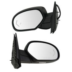 09-14 GM FS SUV Power Folding, Htd, Mem, Puddle Light w/BSM & Chevron TS Textured Cap Mirror PAIR
