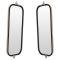 Heavy Duty Truck 16 x 7 OEM Style Ribbed Back Stainless Steel West Coast Mirror PAIR