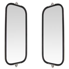 Heavy Duty Truck 16 x 7 OEM Style Peak Back Stainless Steel West Coast Mirror PAIR