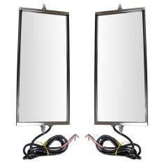 Heavy Duty Truck 16 x 7 Stainless Steel West Coast Heated Signal Mirror PAIR