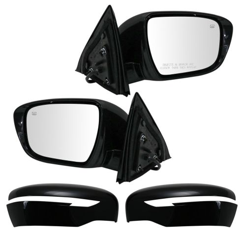 17-18 Nissan Pathfinder Power, Heated, Manual Folding w/Turn Signal & PTM Cover Mirror PAIR