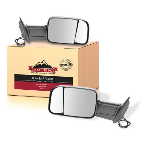 09-11 Dodge Ram 1500; 10-11 Ram 2500 3500 Power Heated Towing Mirror PAIR (Trail Ridge)