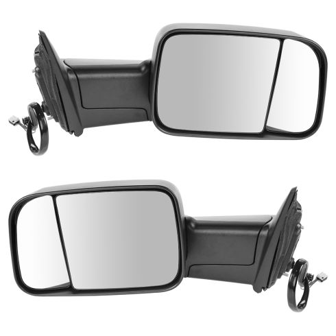 13-15 Ram 1500; 13-15 2500/3500 Power Heated Signal Puddle LH Temp Text Mirror PAIR (Trail Ridge)