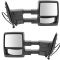 03-10 Ford Expedition Power Heated Puddle Textured Black Tow Mirror PAIR (Trail Ridge)