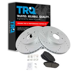 Front Performance Rotor & Posi Ceramic Pad Kit 01-02 MDX; 99-04 Odyssey