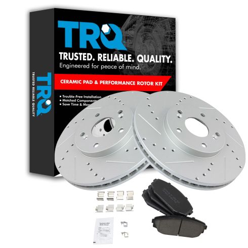 Front Performance Rotor & Posi Ceramic Pad Kit 01-02 MDX; 99-04 Odyssey