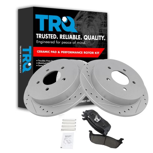 Rear Performance Rotor & Posi Ceramic Pad Kit 97-04 F150; 97-02 Expedition
