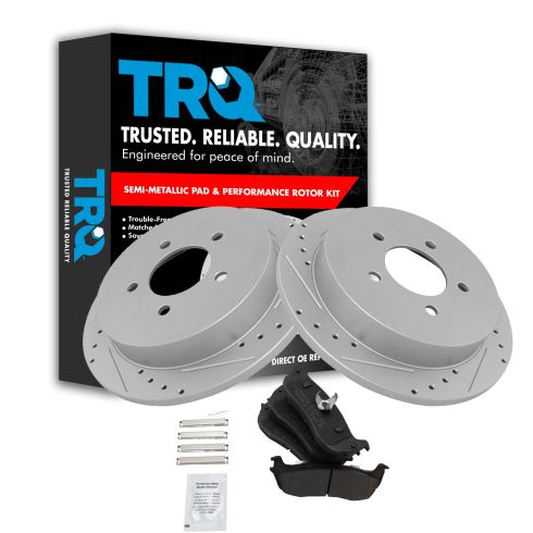 Rear Performance Rotor & Posi Metallic Pad Kit 97-04 F150; 97-02 Expedition